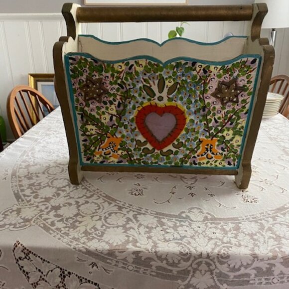 Folk Art Antique Magazine RackHolder